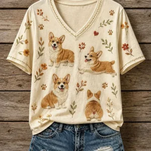 Women's Lovely Corgi T-Shirt v1
