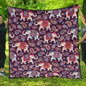 Resger Elephant Quilt Blanket VH99- TBN