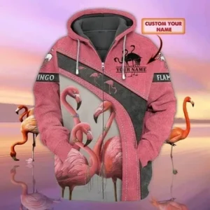 Resger Flamingo Hoodie & Zip Hoodie 3D VH22 PKL