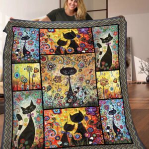 Quilt Blanket Black Cat VH-DCC43