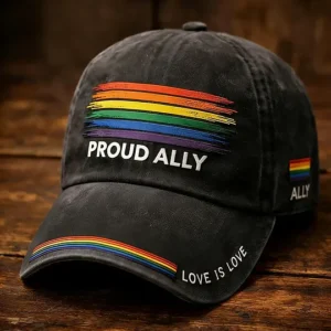 Unisex Pride Month Rainbow Art  Print Hat 2