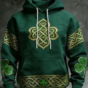 Men's St. Patrick's Day Oversized Drop-Shoulder Hoodie with Pockets 2