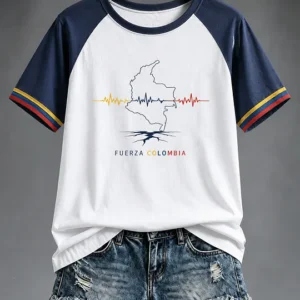 Women's Colombia Strong Pray For Colombia round neck short sleeve T-shirt v1