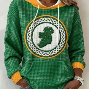 Women's St.Partrick's Day Irish Mods Music Lover Printed Hoodie