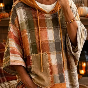 Women's Fall Patchwork Art Hoodie 6
