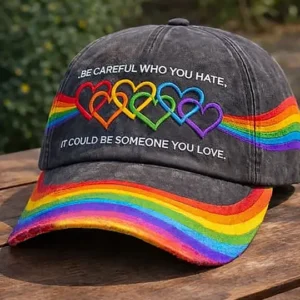Be Careful Who You Hate It Could Be Someone You Love Printed Casual Unisex Hat