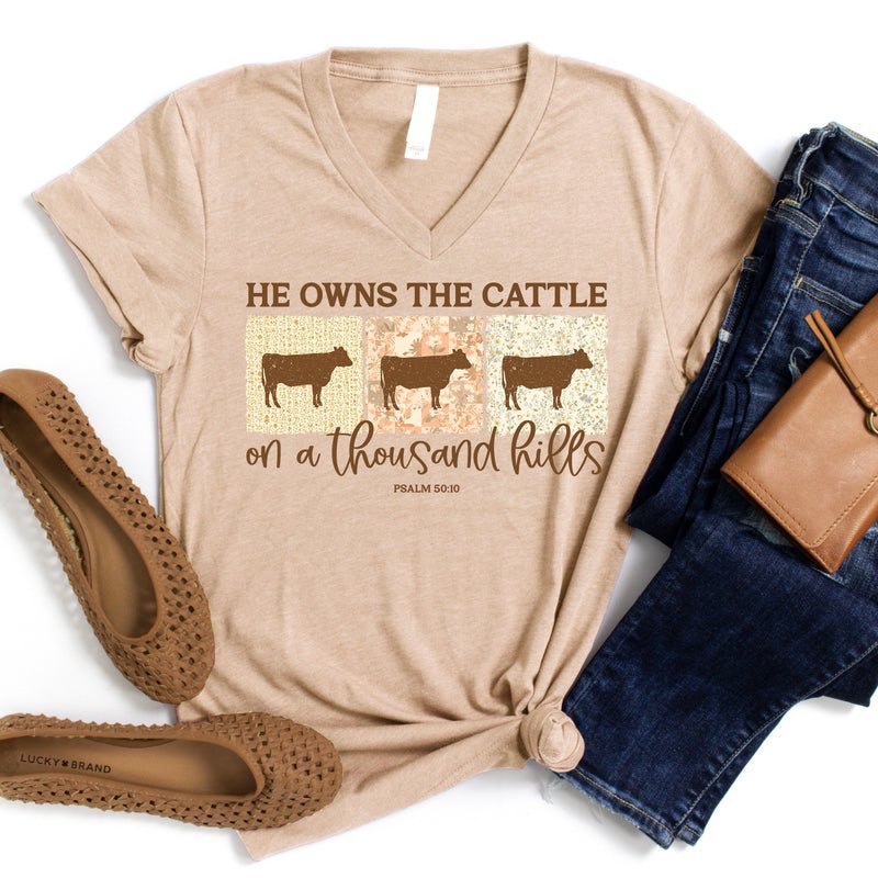 Mocks Heather Sand Dune V Neck Evergreen 7690