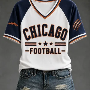 Women's Football Gameday Gift For Football Fans Short Sleeve T-shirt V7