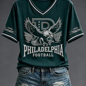 Women's Football Gameday Gift For Football Fans Short Sleeve T-shirt V10