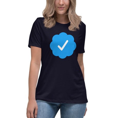 blue check verified womens shirt 135801