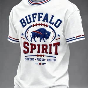 Men's Football Lover Bulls BUF Art Printed short sleeves t-shirt