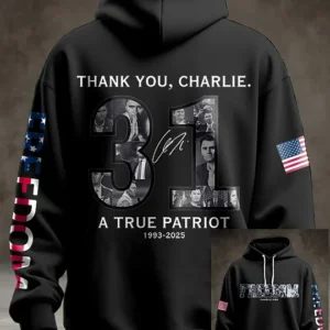 Men's Freedom USA Flag Printed Hoodie