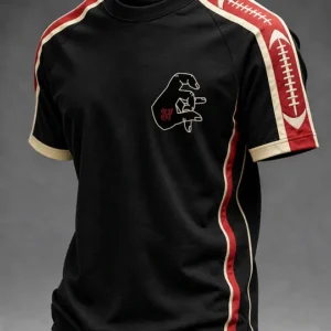 Men's Football Lover San Francisco Faithful Art Printed short sleeve t-shirt