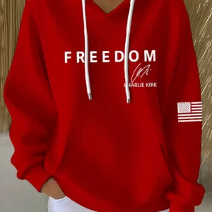 Women's Freedom Is Not Free R.I.P Charlie Kirk Long Sleeve Hoodie