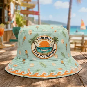 Unisex I'm Retired It's 5 O'clock Everywhere Parrot Print Casual Hat 6