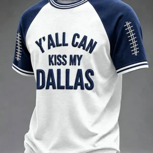 Men's Y'll Can Kiss My Dallas Football Short Sleeve T-shirt