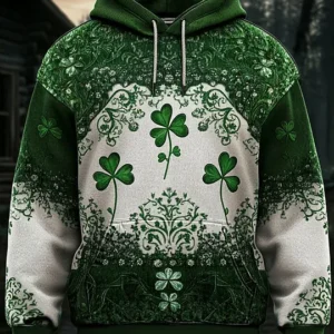 Men's St. Patrick's Day Oversized Drop-Shoulder Hoodie with Pockets 4
