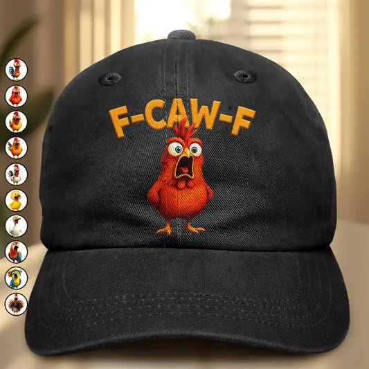 imageye imgi 30 FunnyChickenF Caw F PersonalizedVintageWashedDenimCap TG158 CLA2032