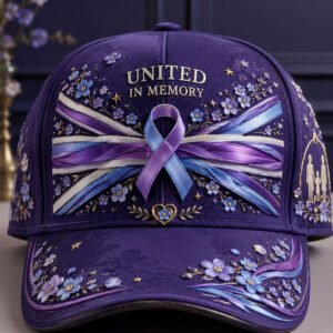 Unisex UK Alzheimer's Awareness Floral Printed Hat 3