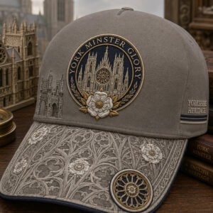 Unisex Yorkshire Day White Roses Art Printed Hat 4