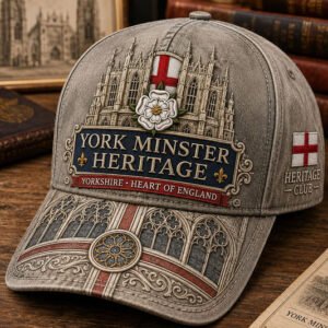 Unisex England Yorkshire Day White Roses Art Printed Hat 9