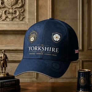 Unisex Yorkshire Day White Roses Art Printed Hat 3