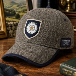 Unisex Yorkshire White Roses Art Printed Hat 4