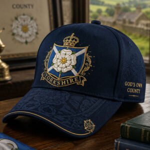 Unisex Yorkshire White Roses Art Printed Hat 7