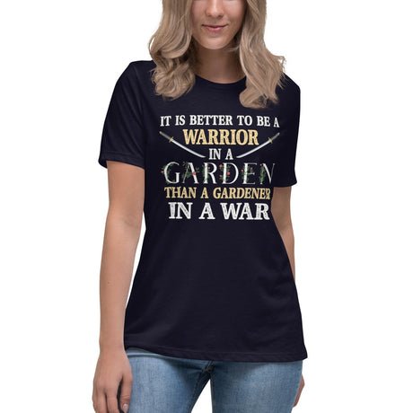 warrior in a garden womens shirt 954649