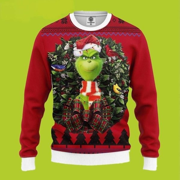 Grinch Christmas Hat Funny Xmas Sweaters Grinch Ugly Sweater 1 600x600 1