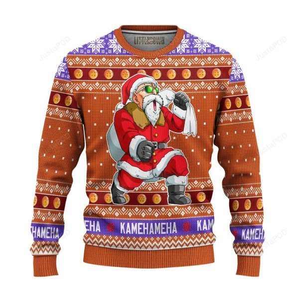 Master Roshi Dragon Ball Z Ugly Sweater ? Dragonball Z Christmas Sweater