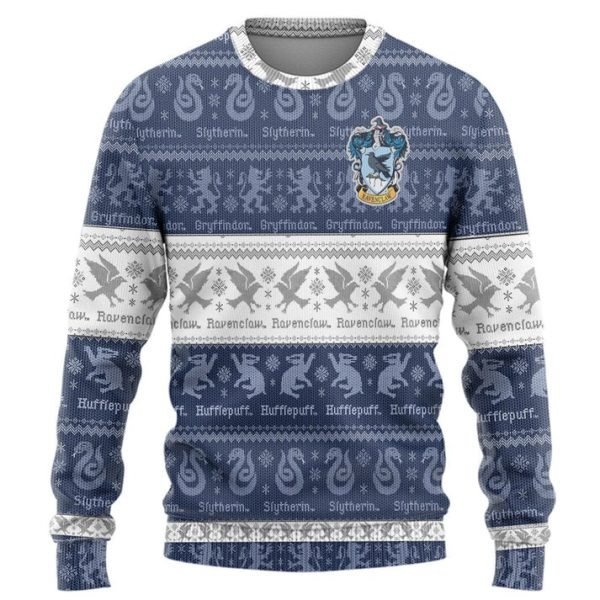 Ravenclaw Quidditch Logo Harry Potter Ugly Christmas Sweater 1 600x600 1