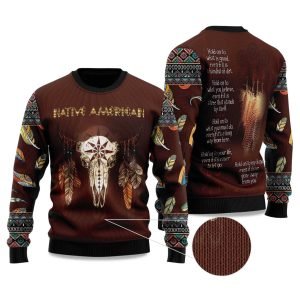 WQN2O1Tu 2025 Native Skull Ugly Christmas Sweater 1 300x300 1