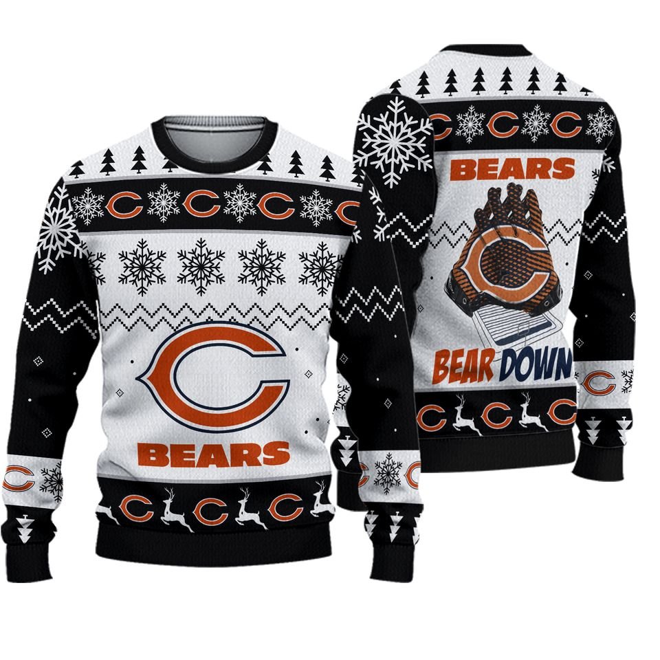 chicago football bear down ugly christmas sweater funny holiday gift dhy081225 ccd22720fd1f037cdf7506a346725251