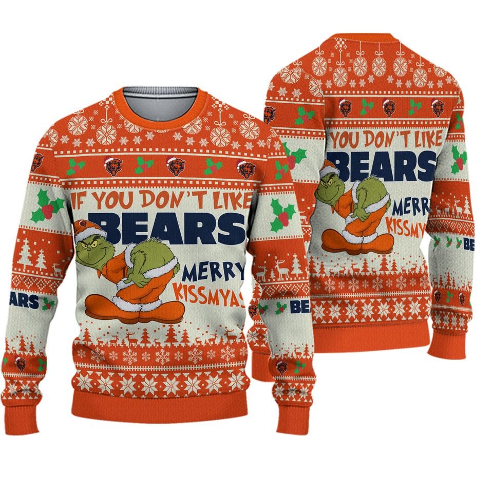 chicago if you dont like bears merry kissmyass ugly christmas sweater kda071225 9d94aea3e0555a53e81a3b2c680127d1