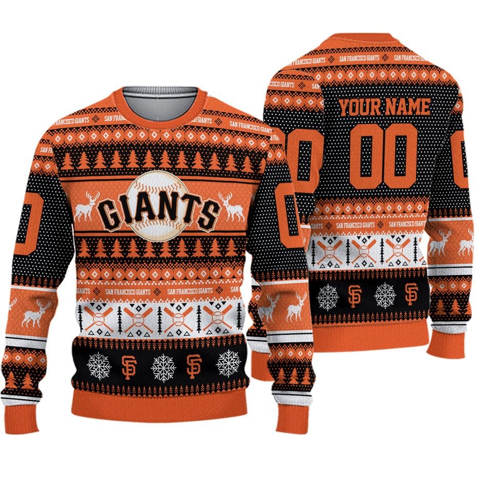 giants baseball 2025 ugly sweater custom name and number 86b4a494745649f74a0f9d43931b10b1