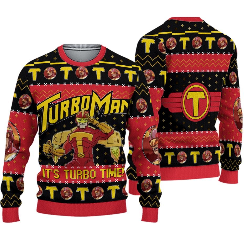 its turbo time turbo man ugly christmas sweater tv 18112025 6949ecb919f1221688b7bb9ab638fb43