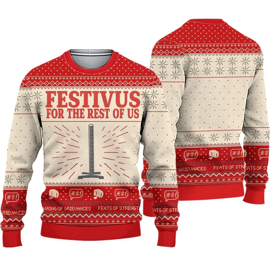 seinfeld festivus the rest of us pole adult cream ugly christmas cosplay sweater ptta041225 d6ddcbb70bc406b8ac70d0fed951e2c9