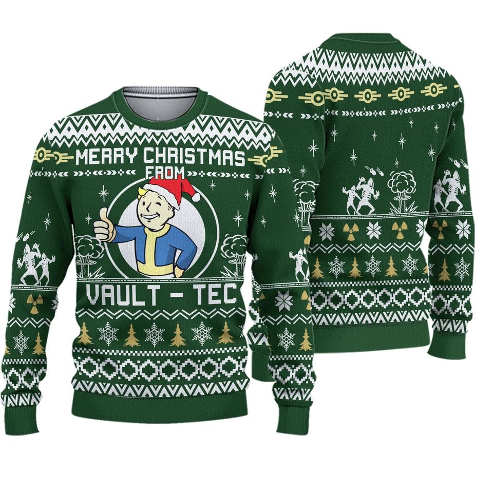 vault tec falllout ugly sweatshirt christmas ugly sweater ptt26102024 mk 41f9b7ecf4d624e5c2a42904ac45a3be